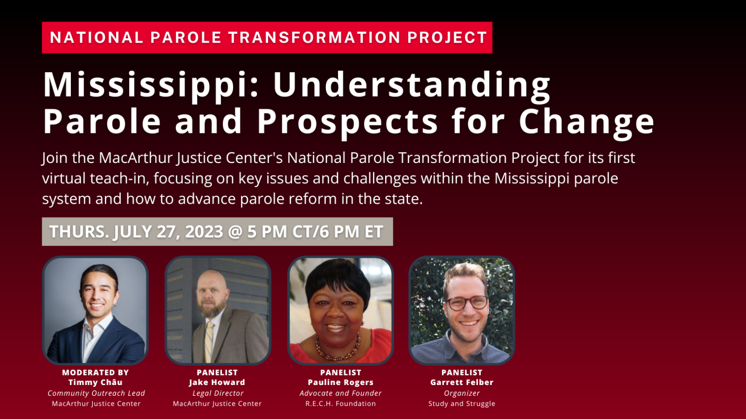 National Parole Transformation Project Macarthur Justice 1035